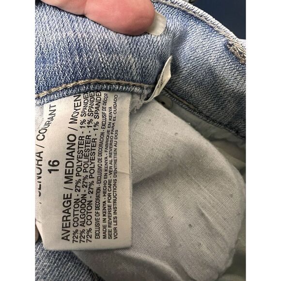 DBHc) Gloria Vanderbilt Jeans Women Size‎ 16 Blue 36x28 High Rise Straight Denim - Picture 8 of 9